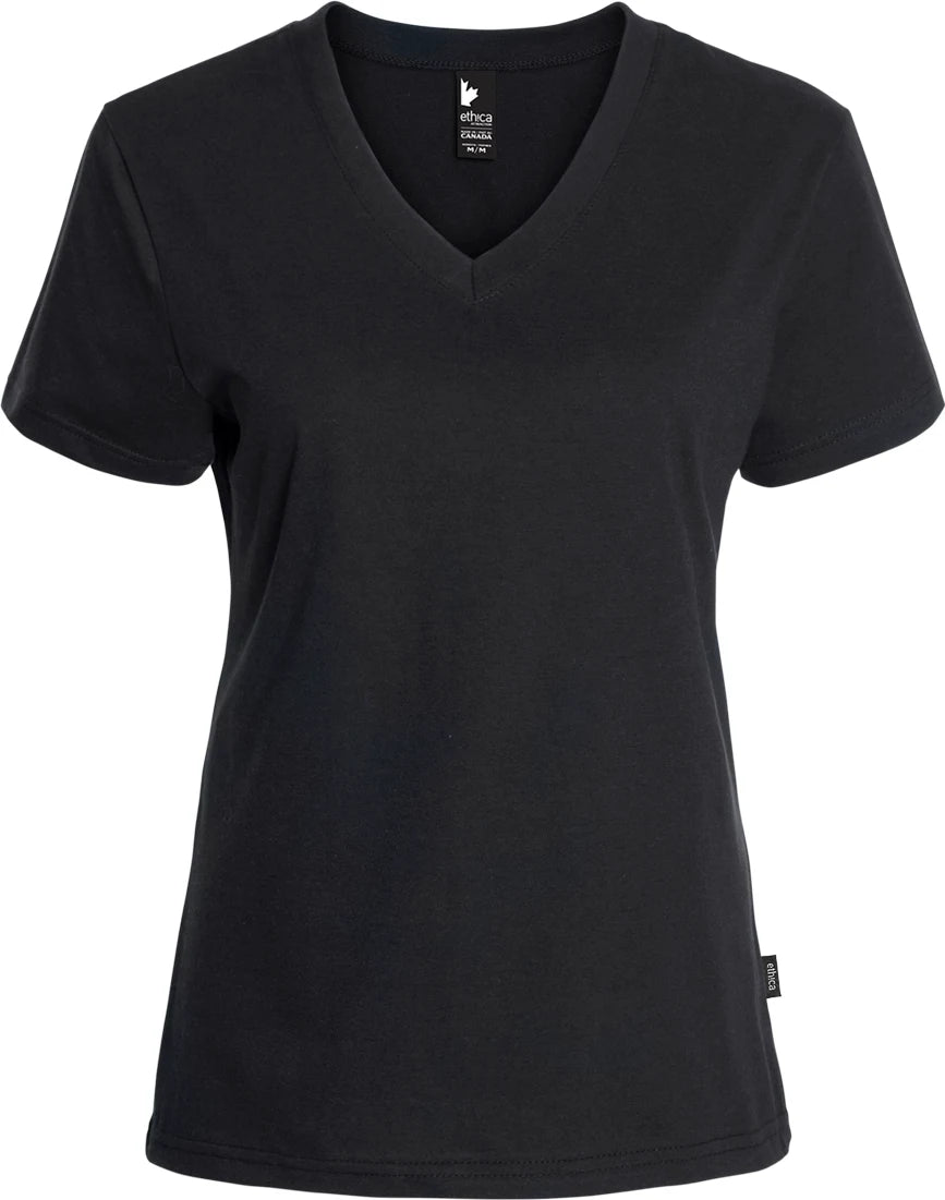 Custom Logo Ethica V-neck T-shirt - Women