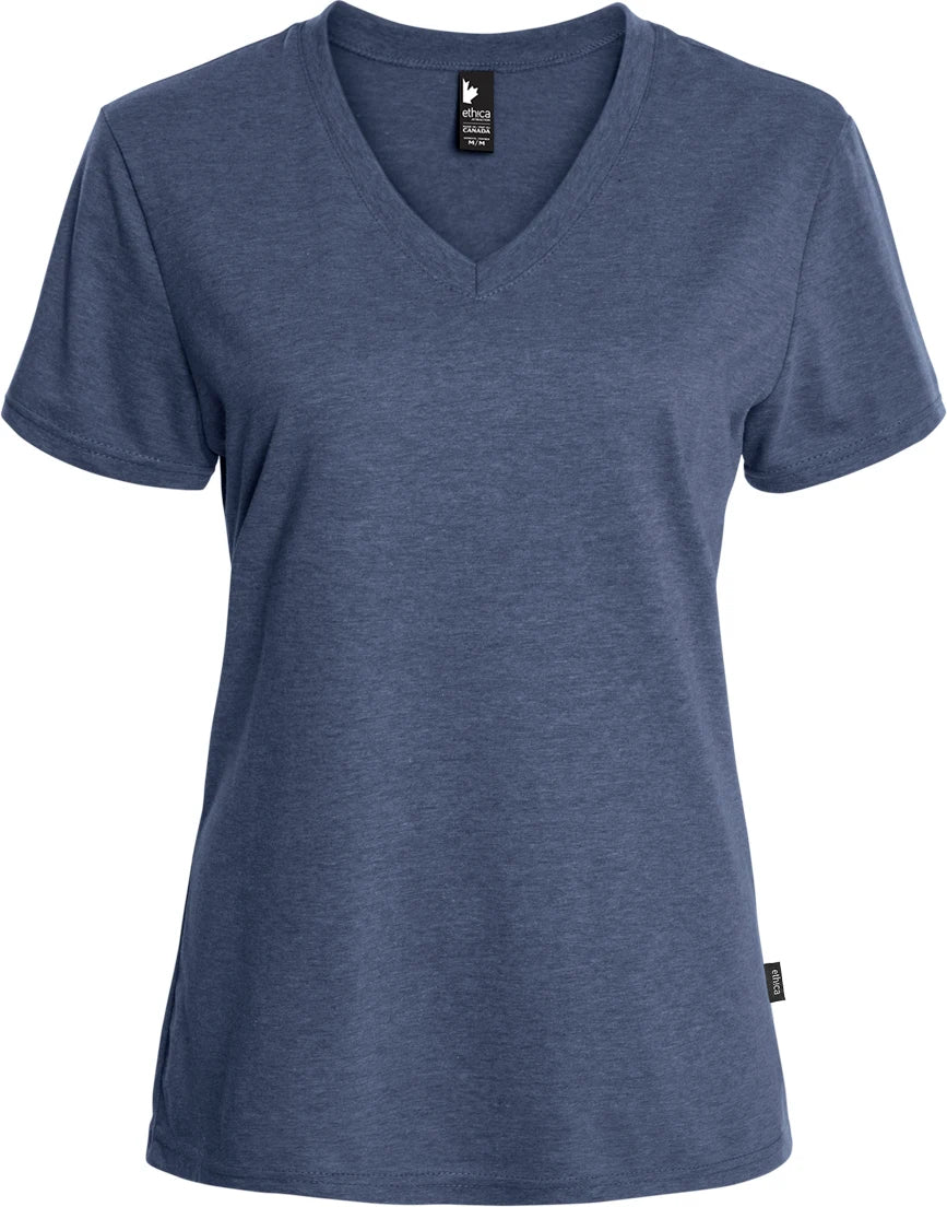 Custom Logo Ethica V-neck T-shirt - Women