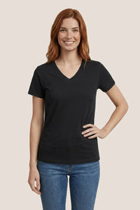 Custom Logo Ethica V-neck T-shirt - Women
