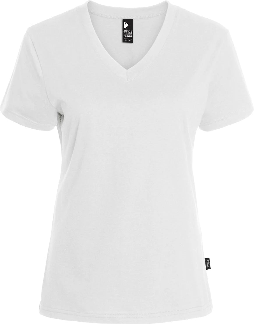 Custom Logo Ethica V-neck T-shirt - Women