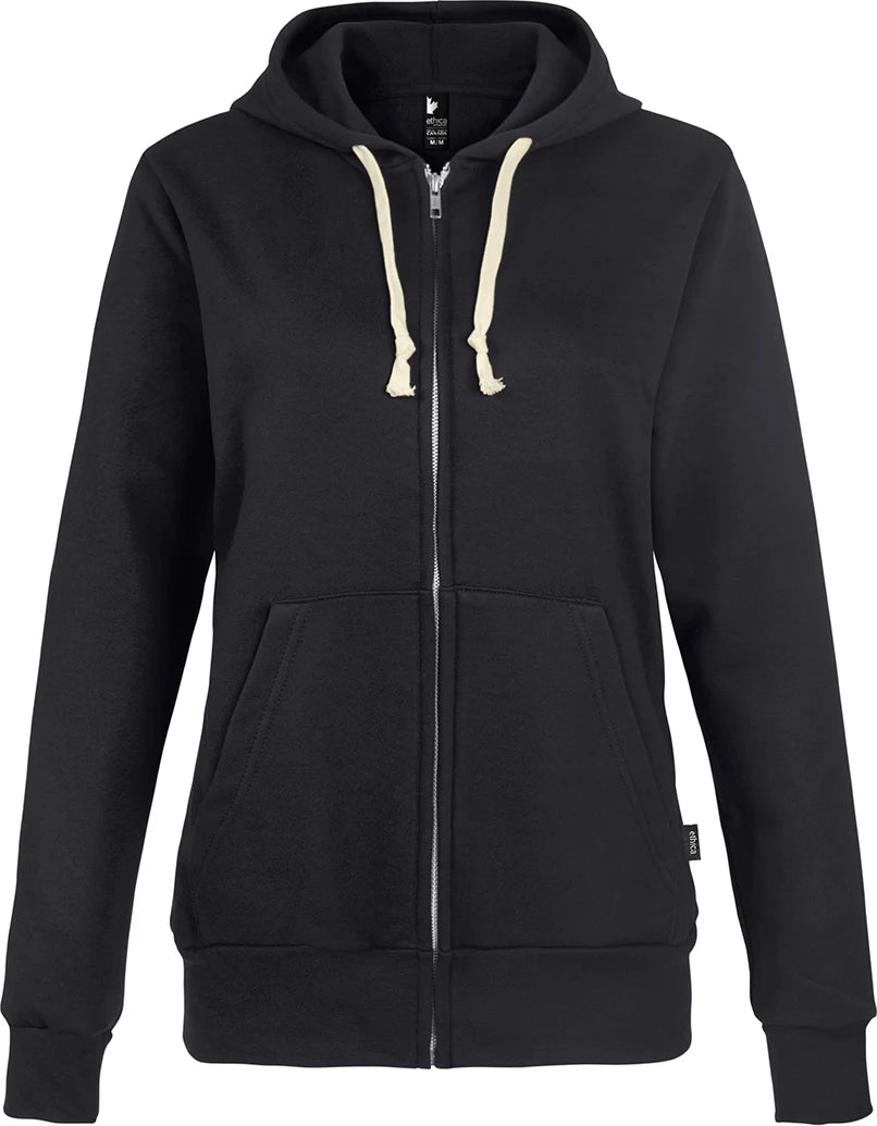 Custom Logo Ethica Hooded Full Zip Sweatshirt - Women
