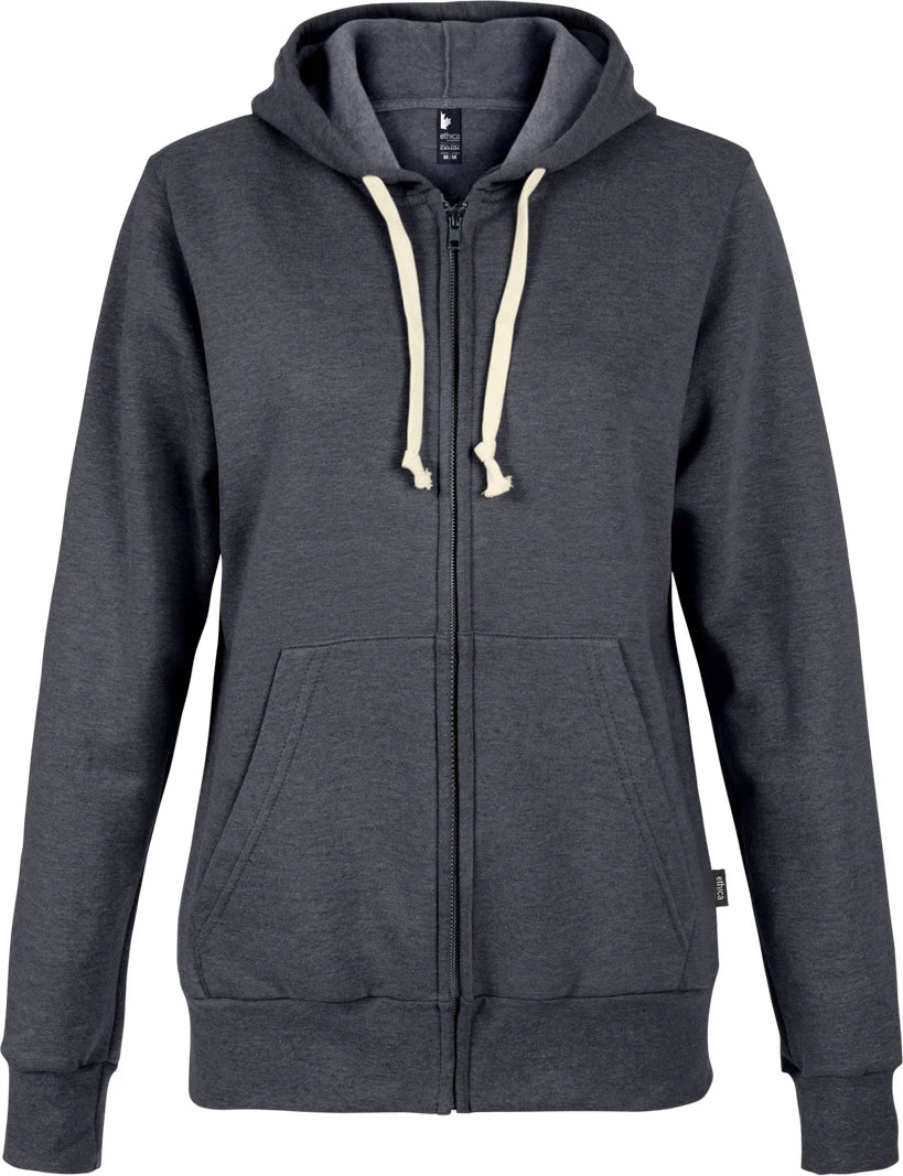 Custom Logo Ethica Hooded Full Zip Sweatshirt - Women