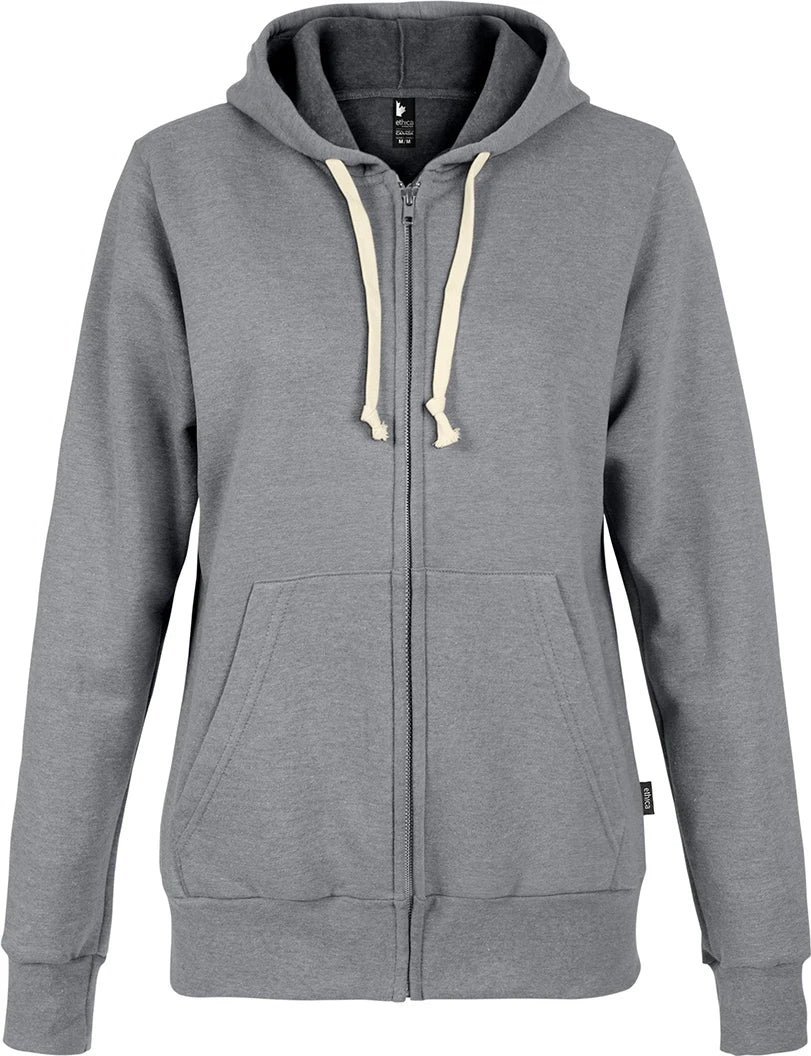 Custom Logo Ethica Hooded Full Zip Sweatshirt - Women