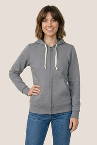 Custom Logo Ethica Hooded Full Zip Sweatshirt - Women