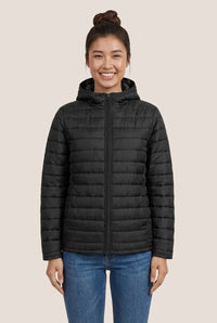 Custom Logo Ethica Hooded Quilted Jacket - Women