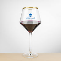 Custom Logo Tucson Gold Rim Burgundy Wine - Imprinted