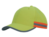 Custom Logo Headwear Canada Hi Vis Cap with Reflective Tape