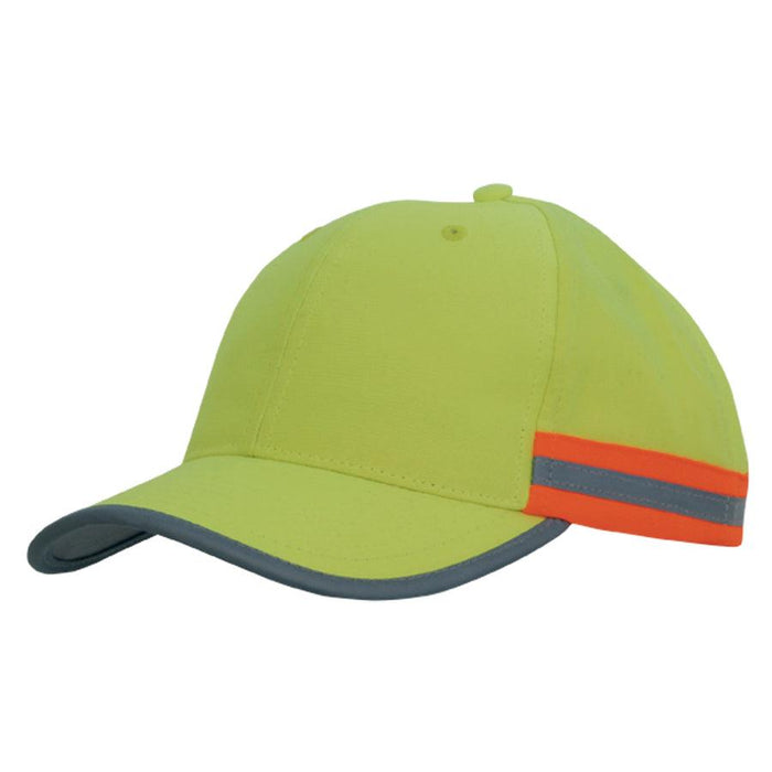 Custom Logo Headwear Canada Hi Vis Cap with Reflective Tape