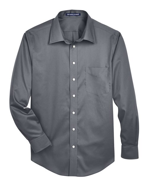 Devon & Jones Men's Crown Collection® Solid Stretch Twill Woven Dress Shirt