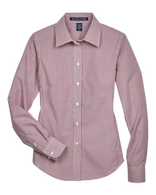Devon & Jones Women' Crown Collection® Gingham Check Woven Dress Shirt