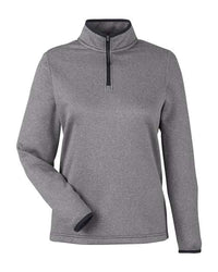 CORE365 - Women's Venture Heathered Stripe Quarter-Zip Pullover