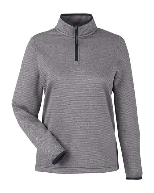 CORE365 - Women's Venture Heathered Stripe Quarter-Zip Pullover