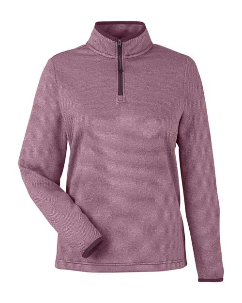 CORE365 - Women's Venture Heathered Stripe Quarter-Zip Pullover