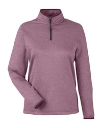 CORE365 - Women's Venture Heathered Stripe Quarter-Zip Pullover
