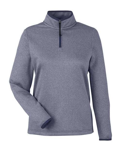 CORE365 - Women's Venture Heathered Stripe Quarter-Zip Pullover