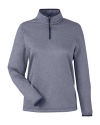 CORE365 - Women's Venture Heathered Stripe Quarter-Zip Pullover