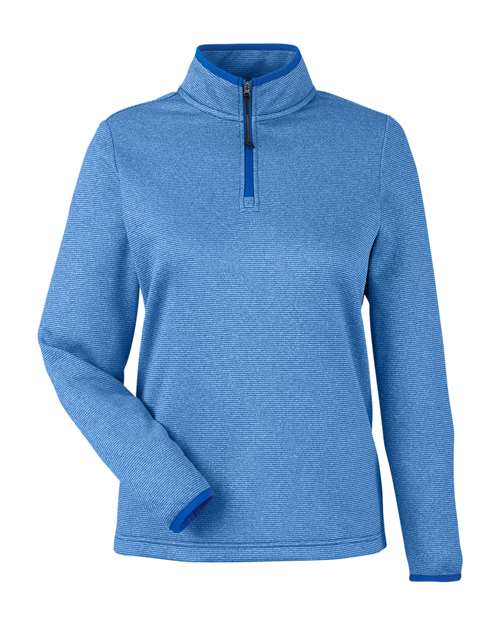 CORE365 - Women's Venture Heathered Stripe Quarter-Zip Pullover