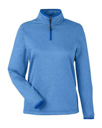 CORE365 - Women's Venture Heathered Stripe Quarter-Zip Pullover