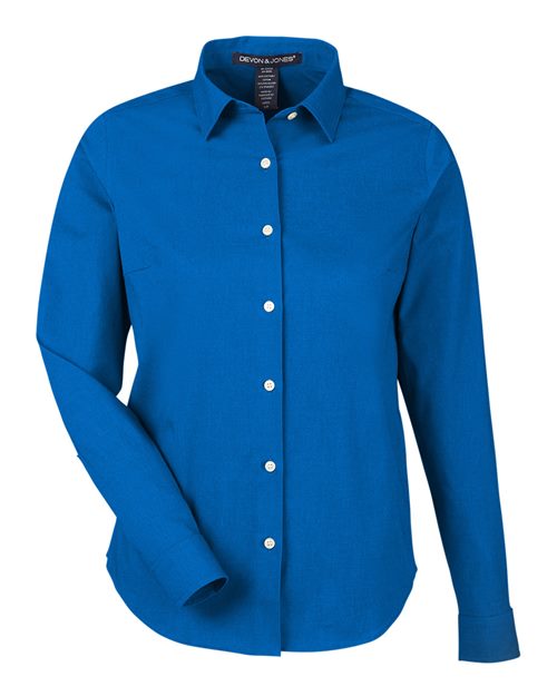 Devon & Jones Women's CrownLux Performance® Spencer Poplin Dress Shirt