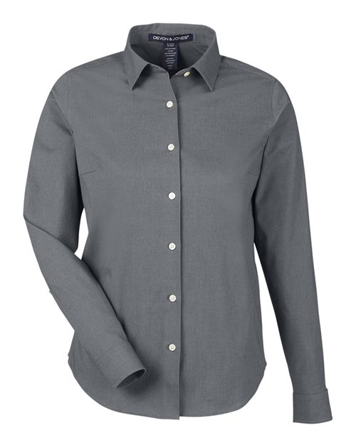 Devon & Jones Women's CrownLux Performance® Spencer Poplin Dress Shirt