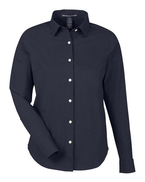 Devon & Jones Women's CrownLux Performance® Spencer Poplin Dress Shirt