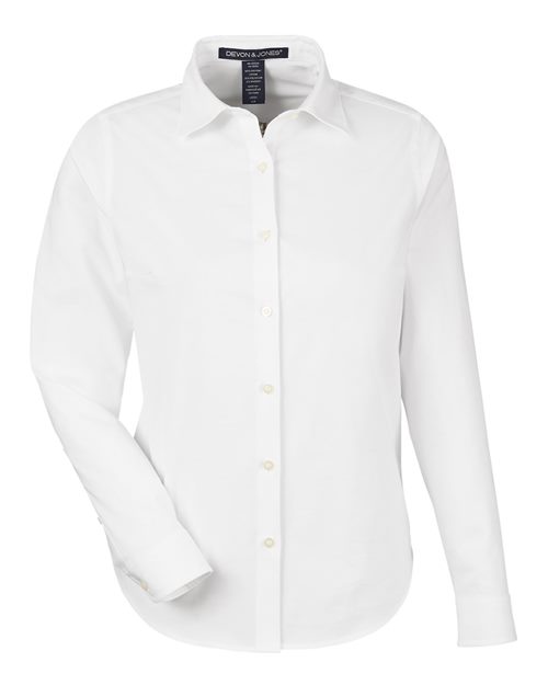 Devon & Jones Women's CrownLux Performance® Spencer Poplin Dress Shirt