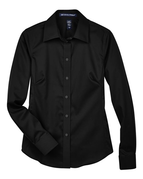 Devon & Jones Women's Crown Collection® Solid Stretch Twill Woven Dress Shirt