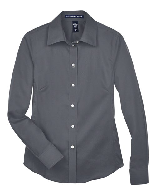 Devon & Jones Women's Crown Collection® Solid Stretch Twill Woven Dress Shirt