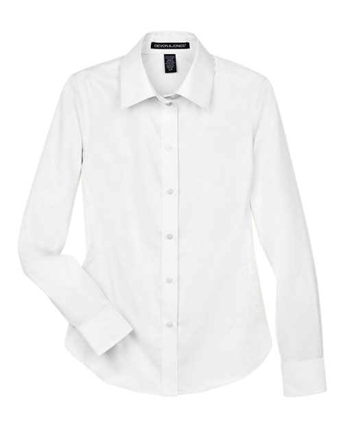 Devon & Jones Women's Crown Collection® Solid Stretch Twill Woven Dress Shirt