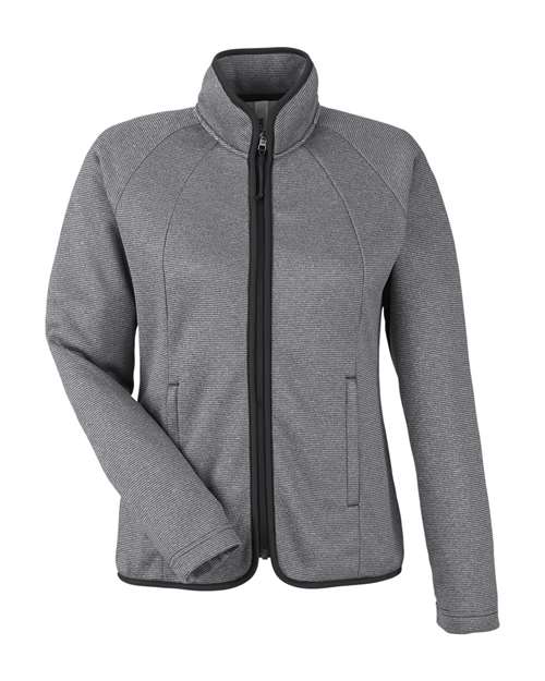 CORE365 - Women's Venture Heathered Stripe Full-Zip Jacket