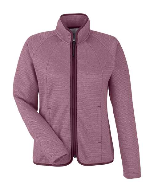 CORE365 - Women's Venture Heathered Stripe Full-Zip Jacket