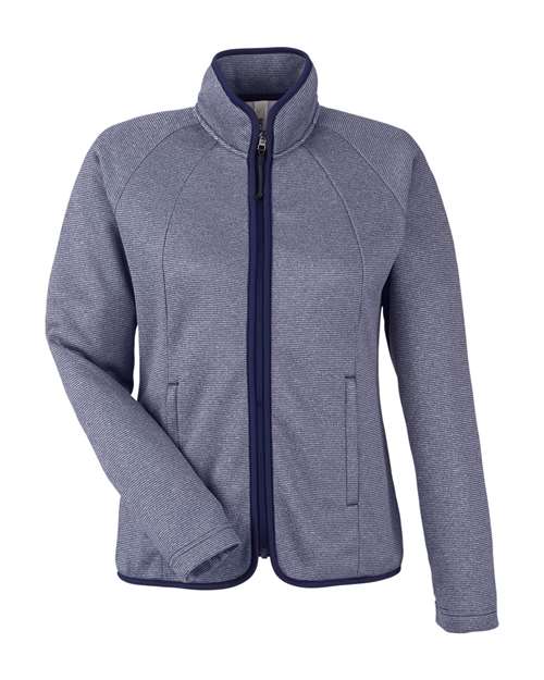 CORE365 - Women's Venture Heathered Stripe Full-Zip Jacket