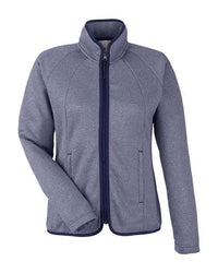 CORE365 - Women's Venture Heathered Stripe Full-Zip Jacket