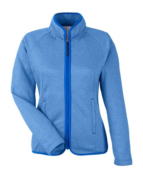 CORE365 - Women's Venture Heathered Stripe Full-Zip Jacket