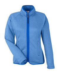 CORE365 - Women's Venture Heathered Stripe Full-Zip Jacket