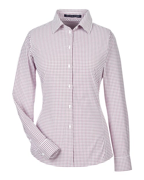 Devon & Jones Women's CrownLux Performance® Micro Windowpane Woven Dress Shirt