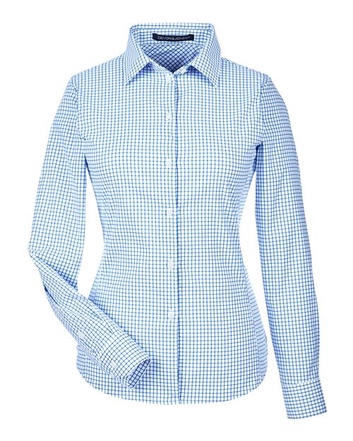 Devon & Jones Women's CrownLux Performance® Micro Windowpane Woven Dress Shirt