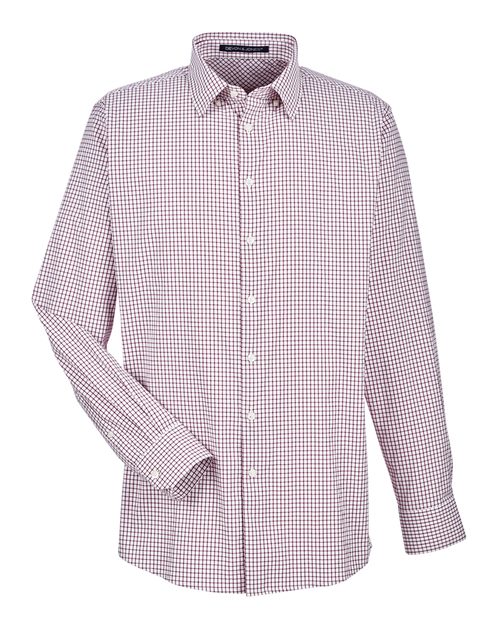 Devon & Jones Men' CrownLux Performance® Micro Windowpane Woven Dress Shirt