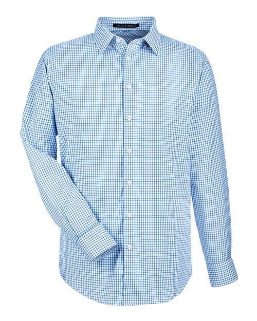 Devon & Jones Men' CrownLux Performance® Micro Windowpane Woven Dress Shirt