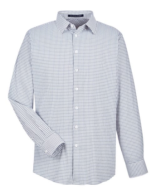 Devon & Jones Men' CrownLux Performance® Micro Windowpane Woven Dress Shirt