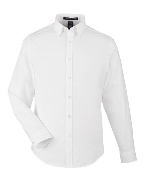 Devon & Jones Men' CrownLux Performance® Spencer Poplin Dress Shirt