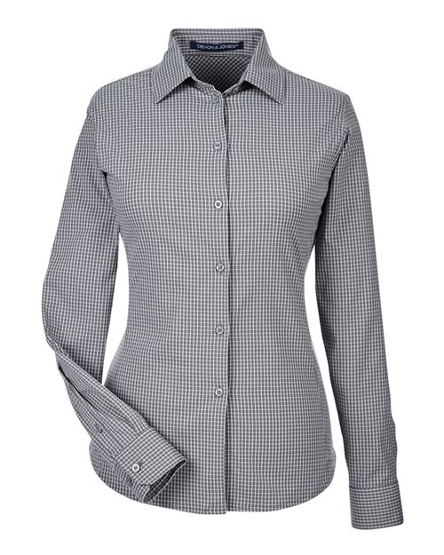 Devon & Jones Women's CrownLux Performance® Tonal Mini Check Woven Dress Shirt