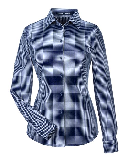 Devon & Jones Women's CrownLux Performance® Tonal Mini Check Woven Dress Shirt