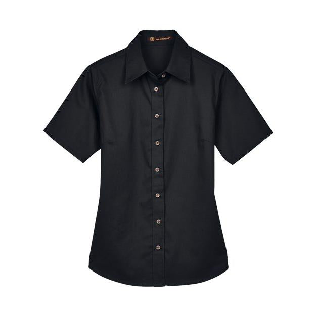 Women's Easy Blend™ Short Sleeve Twill Dress Shirt with Stain-Release
