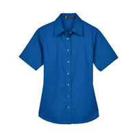 Women's Easy Blend™ Short Sleeve Twill Dress Shirt with Stain-Release