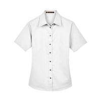 Women's Easy Blend™ Short Sleeve Twill Dress Shirt with Stain-Release