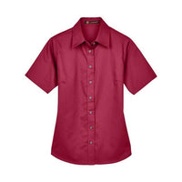 Women's Easy Blend™ Short Sleeve Twill Dress Shirt with Stain-Release
