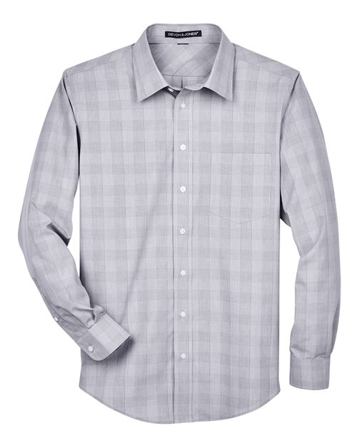 Devon & Jones Men' Crown Collection® Glen Plaid Woven Dress Shirt