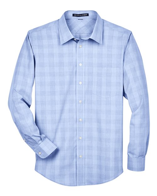 Devon & Jones Men' Crown Collection® Glen Plaid Woven Dress Shirt
