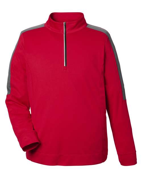 CORE365 - Men' Market Snag Protect Mesh Colourblock Quarter-Zip Pullover